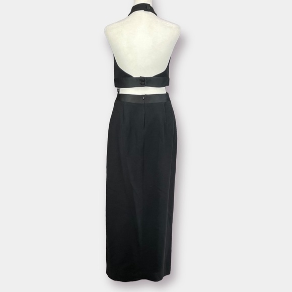 EUC Halter Sleeveless Party Formal Dress Black Cut Out Size 6 - Picture 6 of 10